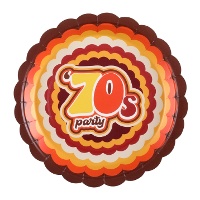 Retro 70's borden 23 cm - 10 stuks.