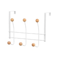 Deurhanger met 6 haken, wit - Berilo