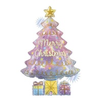 Opalen Kerstboom Ballon 54 x 82 cm - Grabo