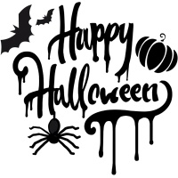 Stencil van Happy Halloween van 25 cm