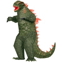 Opblaasbaar mutant dinosaurus kostuum voor volwassenen