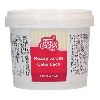 Gebruiksklare eetbare taartkant, parelwit, 200 g - FunCakes