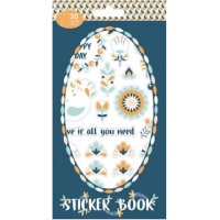 Boek met bloemenstickers - 30 vellen