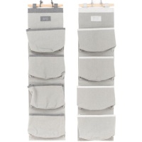 Hangende kastorganizer 75 x 20 cm grijs - 4 zakken - 1 stuk
