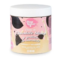 Witte chocoladecrème en chocoladekoekje van 300 gr - Pastkolor