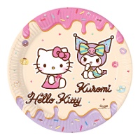 Hello Kitty Kuromi borden van 23 cm - 8 stuks