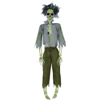 Groene skelet zombie hanger van 45 cm