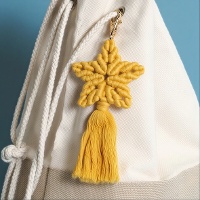 Macraméset - Ster-sleutelhanger - Artemio - 2 stuks