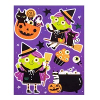 Halloween Heksenraamstickers - 1 vel