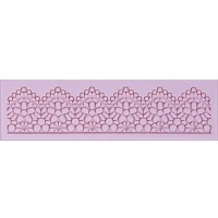 Rechthoekige siliconen mal met geometrische rand van 17,3 x 5 cm - Artis decor