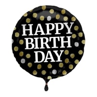 Happy Birthday Elegant-ballon van 45 cm - Folat