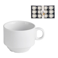 Porseleinen koffiekopje van 220 ml - 12 stuks