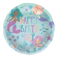 Verjaardagsballon van 45 cm met zeemeerminnen