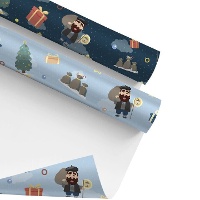 Cadeaupapier van Olentzero 5 x 0,70 m - 1 stuk