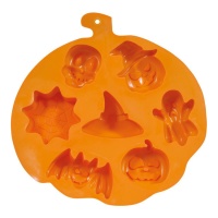 Vorm voor Halloween-koekjes van 26 x 23 cm - 7 holten