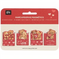 Magnetische boekenleggers - lieve beren, set van 4