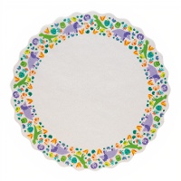 Papieren doilies 30 cm met dinosaurussen - 10 stuks