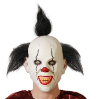 Gekke lachende clownsmasker met haar