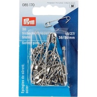 Veiligheidsspelden in diverse maten 1,9, 2,7, 3,8 en 5 cm - Prym - 36 stuks