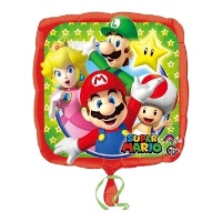 Groene en rode Super Mario-ballon van 43 cm