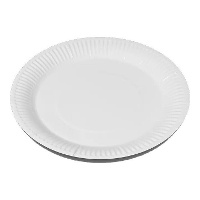 Witte kartonnen borden - 100 stuks van 23 cm