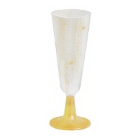 Drinkbeker van 150 ml met glittereffect - 4 stuks