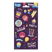 Verjaardagsstickers - 1 vel