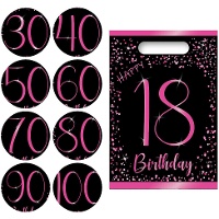 Elegant Pink nummertassen - 6 stuks