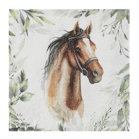 Paard met Ruiter Servetten 16,5 x 16,5 cm - 20 stuks