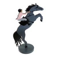 Middenstuk van houten paard 8 x 3 x 7,5 cm