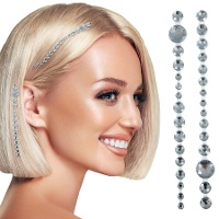 Zelfklevende haarjuwelen met glitters
