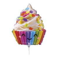 Mini cupcake ballonnen 20 x 25 cm - Grabo - 10 stuks