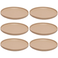 Plat van 26,5 cm glad aardewerk - 6 stuks