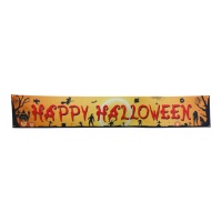 Vrolijk Halloween 2,90 x 0,50 m stoffen poster