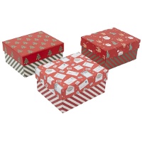 Grappige Kerstbox van 12 x 10 x 6 cm assortiment - 1 stuk
