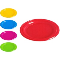 Kleurrijke plastic borden van 17 cm - 25 stuks