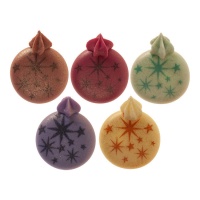 Kerstbal suikerfiguurtjes van 2,2 cm - Dekora - 120 stuks
