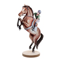 Tafelcentrum van paard met ruiter 12 x 7,5 x 20 cm