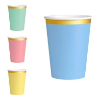 Glazen van 270 ml met gouden rand - 6 stuks