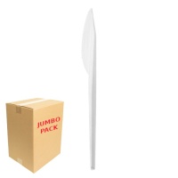 Witte plastic messen 17 cm - 2000 stuks