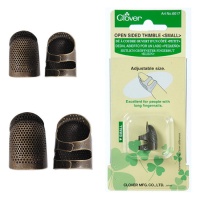 Open zijdig vingerhoed van messing in verschillende maten - Clover - 1 stuk