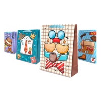 Cadeautas van 40 x 31 x 12 cm voor Mannen met Snor - 1 Stuk