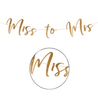 Slinger Miss to Mrs in roségoud van 2 m