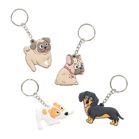Sleutelhanger lachende hond - 1 stuk