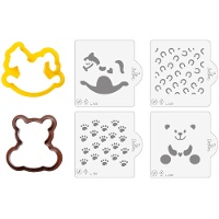 Cortadores de oso y caballo balancín con plantillas