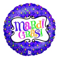 Mardi Gras viering ballon 35 cm - Grabo