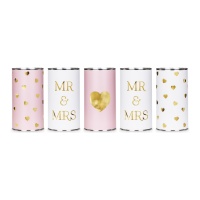 Blikken voor auto's van Mr & Mrs - 5 stuks