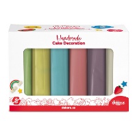 Set van fondant in 6 pastelkleuren van 600 gr - Dekora