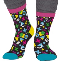 Zwarte sokken uit de jaren 80 voor volwassenen - 1 paar