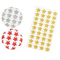 3D Stervormige Glitterstickers, 1,8 cm - 36 stuks